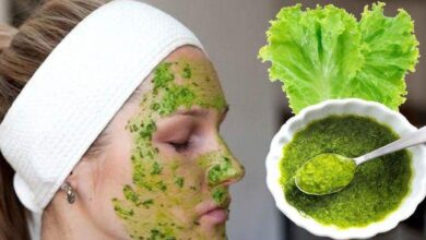 Máscara facial antirrugas de alface