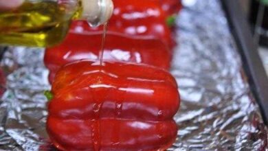 Como assar pimentão