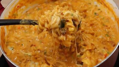 Macarrão parafuso cremoso feito em uma panela só muito fácil e perfeito para o dia a dia