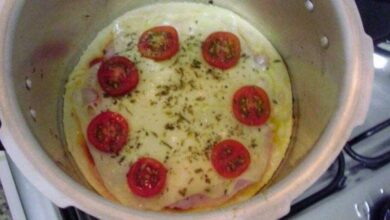 Pizza em panela de pressão