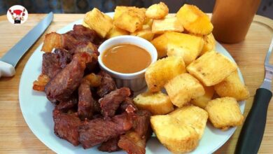 Carne Seca com Mandioca Frita