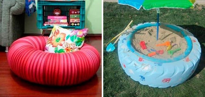 22 Ideias para reaproveitar pneus velhos