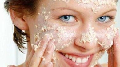 Esfoliante de aveia para o rosto