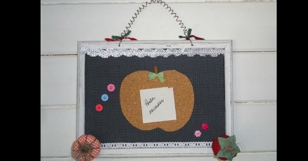 painel de recados com cortiça e tecido