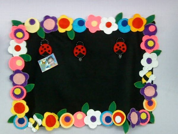 painel de recados de feltro