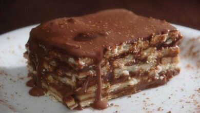 Receita de Pavê de Biscoito Maisena