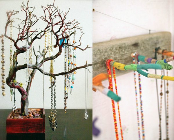 porta joias com galhos