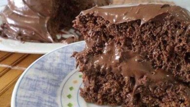 Bolo de iogurte e creme de avelã