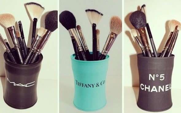 Como fazer porta pincel de maquiagem Como fazer porta pincel de maquiagem