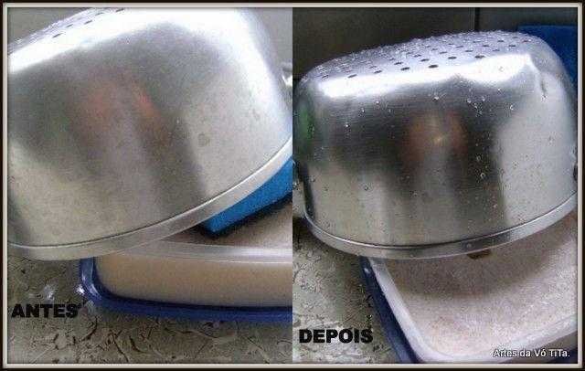 Pasta caseira para dar brilho em suas panelas