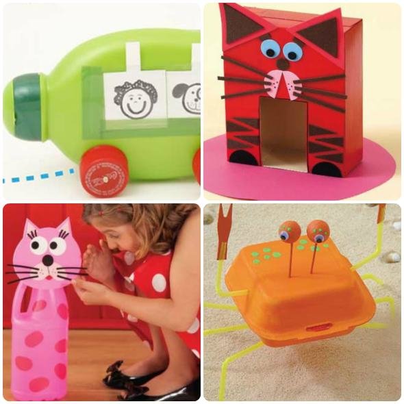 Brinquedos reciclados para crianças