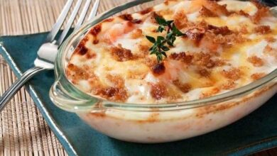 Receita de camarão gratinado