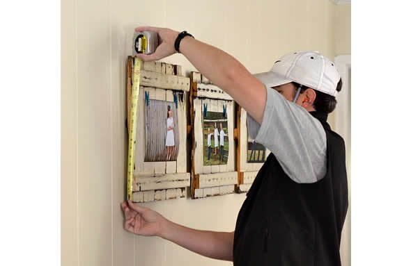 Porta retratos rústico de madeira