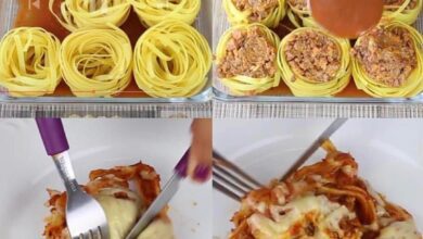 macarrão ninho recheado ao forno