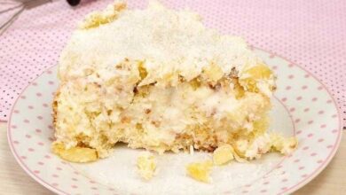 Bolo Gelado de Coco e Abacaxi