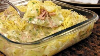 Receita de batata cremosa com atum
