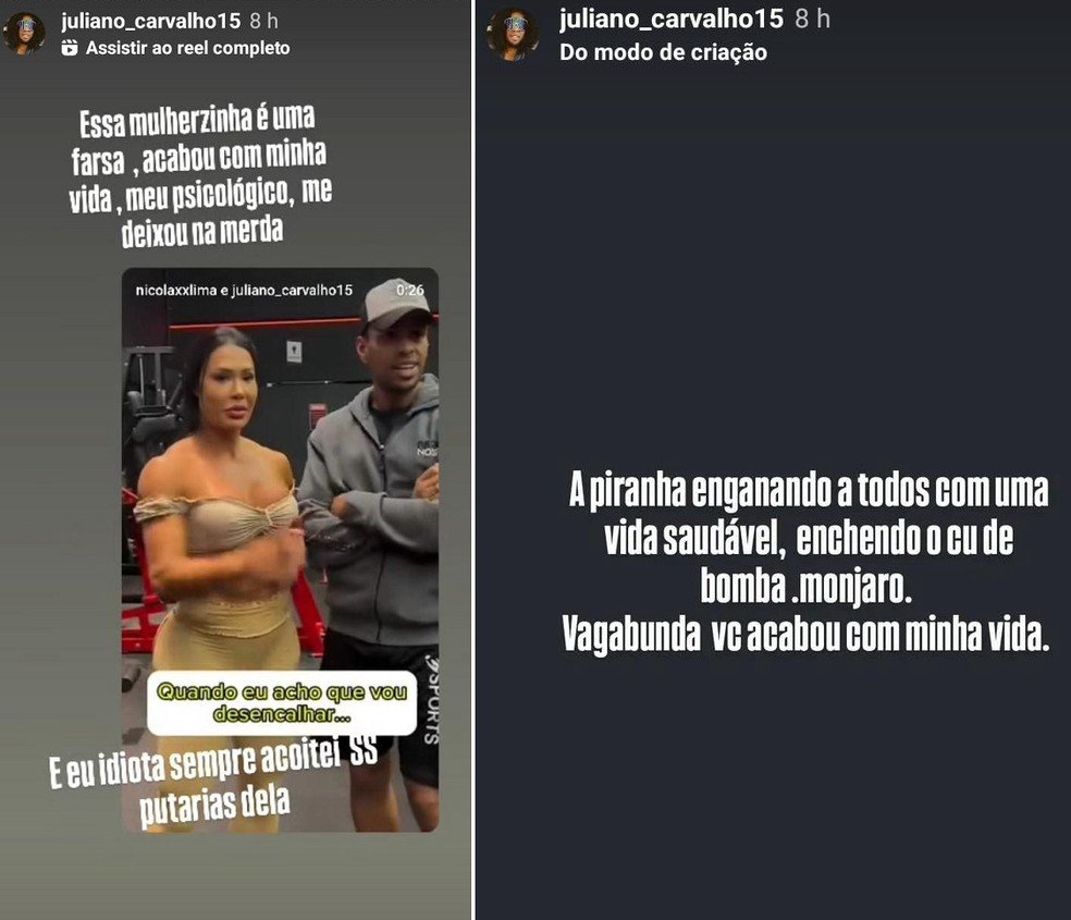 Ex-funcionário xinga e chama Gracyanne de 'farsa' — Foto: Instagram