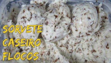 Receita de Sorvete de Flocos Caseiro d
