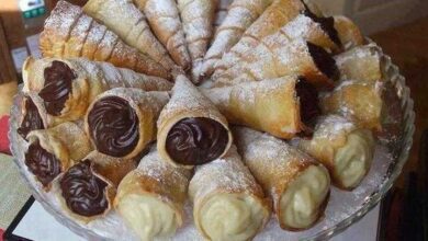 Canudinho de chocolate e baunilha