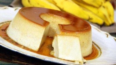 Receita de pudim de banana