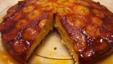 Bolo de banana caramelizado maravilhoso