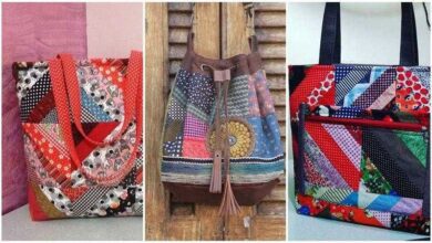 Como fazer Bolsas de retalhos com restos de tecidos