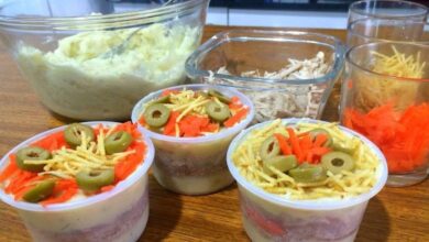 Como fazer bolo salgado no potinho