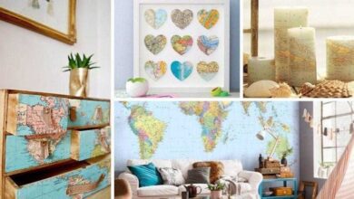 Ideias de decoração com mapas