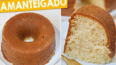 Bolo amanteigado batido à mão muito simples fofinho e delicioso
