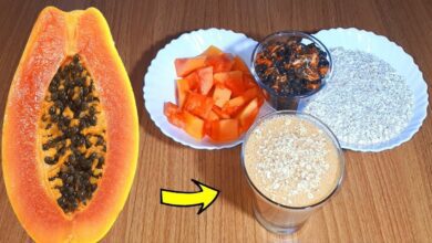 bebida de mamão e aveia para baixar o peso, limpar as artérias e desintoxicar o intestino