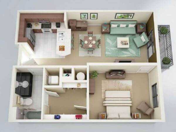 1750309061 66 Modelo de casa pequena Bau das DICAS Modelo de casa pequena