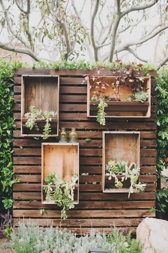 Decoração com pallets para jardim