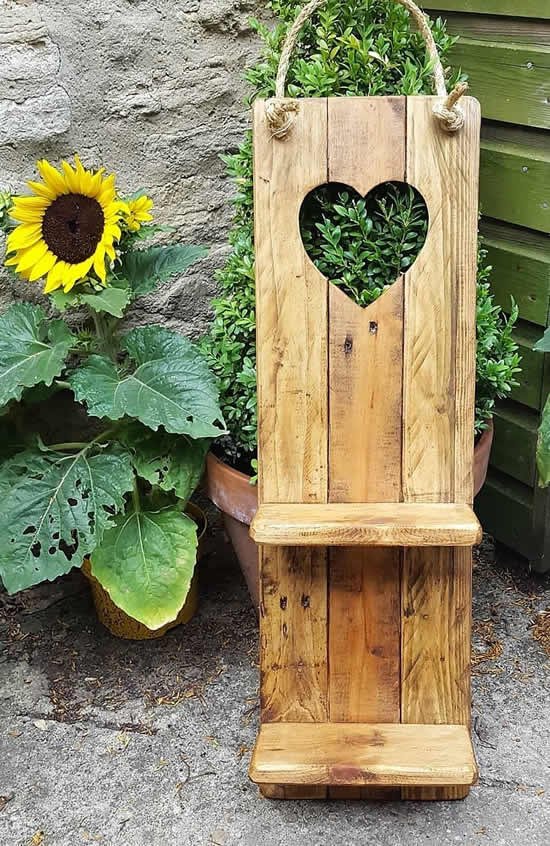 Ideia com pallets para jardim