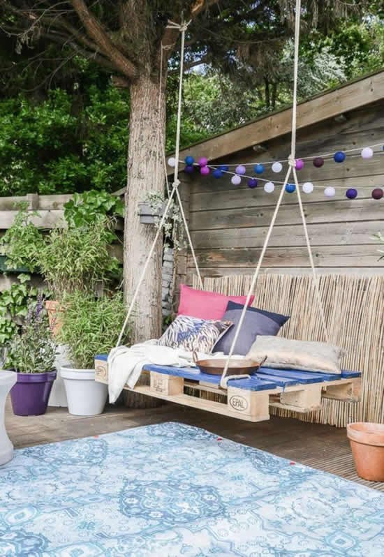 Dica com pallets para jardim