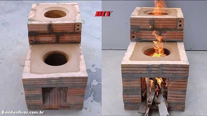 Como fazer fogão a lenha pratico e barato