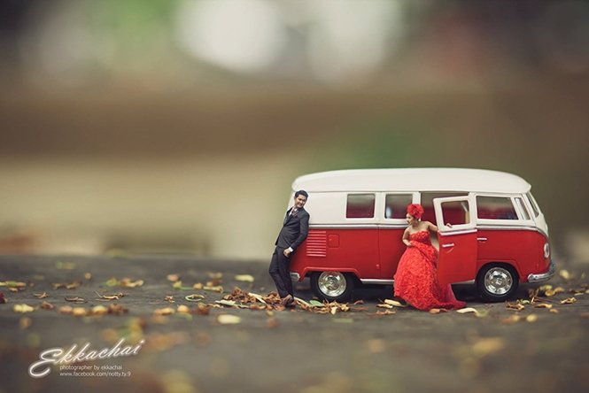 1750385027 317 Fotografo de casamento transforma casais em miniaturas Foto: Facebook