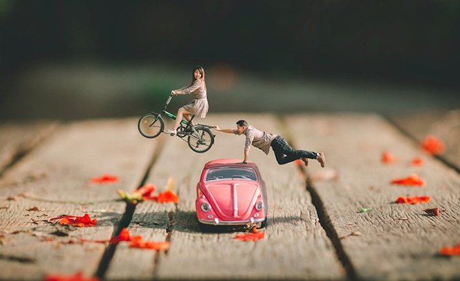 1750385031 188 Fotografo de casamento transforma casais em miniaturas Foto: Facebook