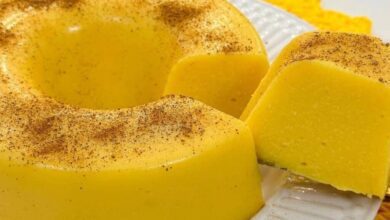 Curau sem leite condensado e bem durinho