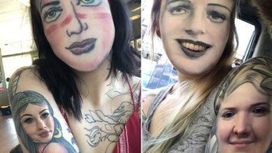 30 pessoas que mudaram seus rostos com suas tatuagens, e os resultados de algumas são bastante perturbadores