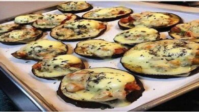 Receita de Mini Pizza de Berinjela