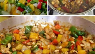 Frango xadrez igual de restaurante oriental