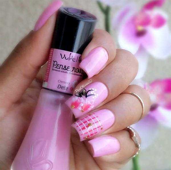 80 fotos de Unhas Bonitas decoradas em cor de rosa