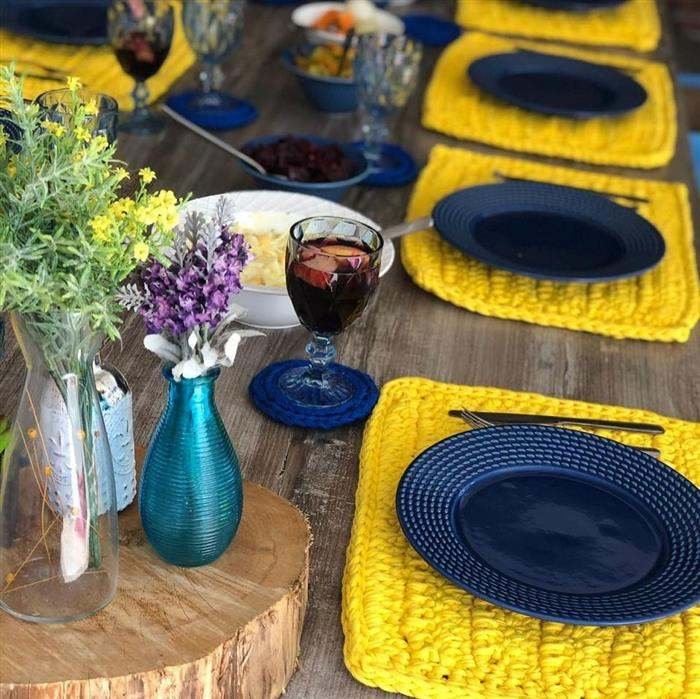 1750437602 243 como fazer jogo americano de croche jogo americano de crochê amarelo