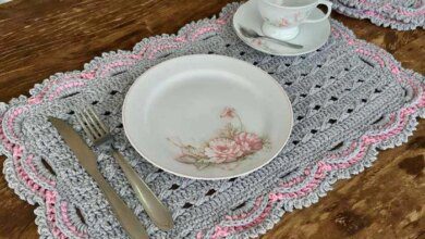 Como fazer jogo americano de crochê