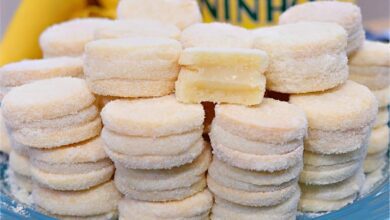 Bolachinha amanteigada de leite ninho