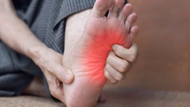 itchy skin of foot. concept of skin diseases such as scabies, fungal infection, allergy, etc.