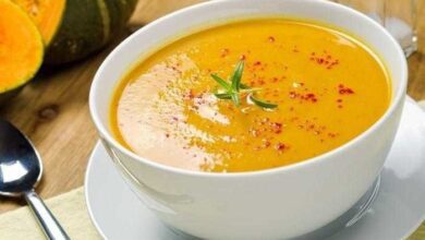 Sopa de abóbora e gengibre para perder peso