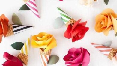 Como fazer cone com flor