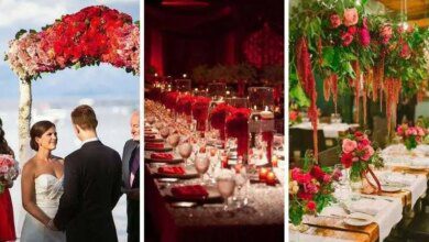 80 Fotos de decoração de casamento vermelho