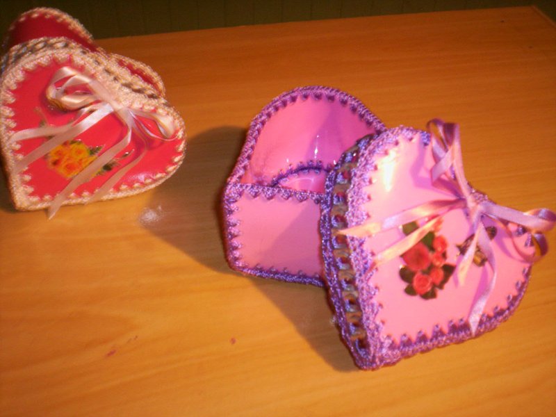 coração de garrafa pet